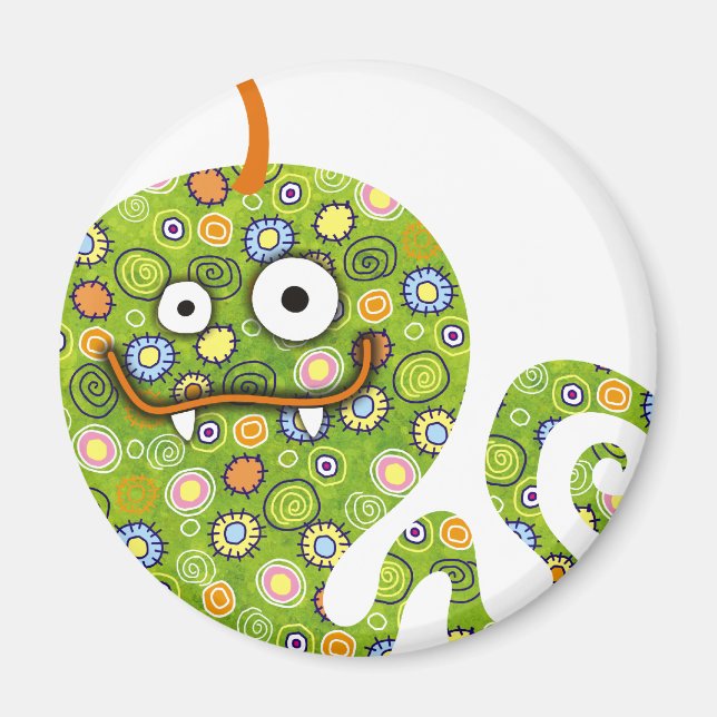 Imán de gusano verde (Frente)