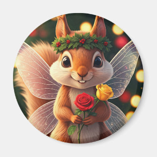 Imán de Hada de Ardilla de Navidad
