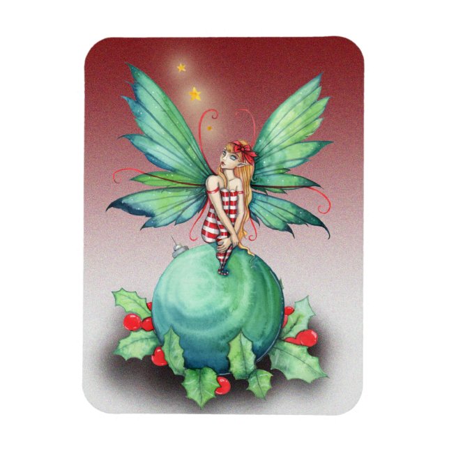 Imán de Hada de Navidad Pequeña (Vertical)
