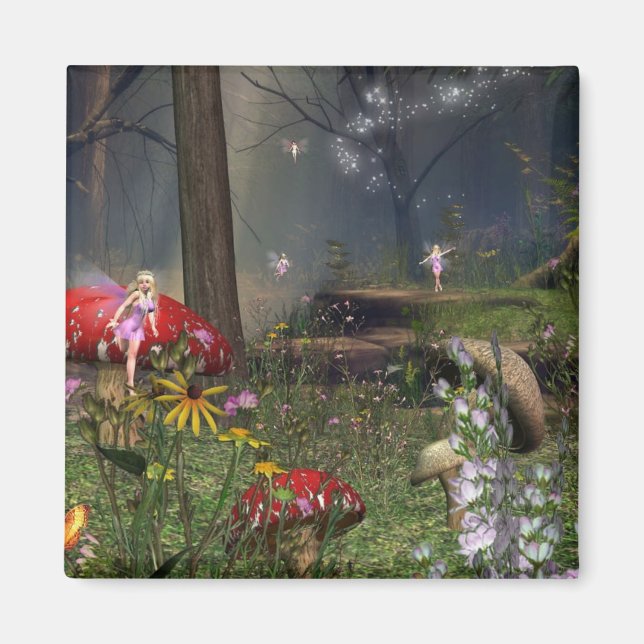 Imán de hadas forestales (Frente)