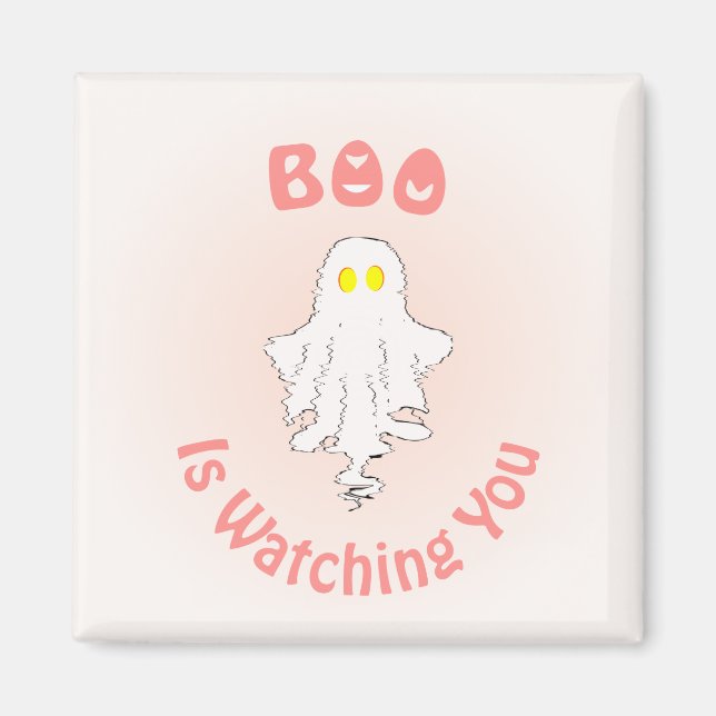Imán de Halloween | Boo te está vigilando (Frente)