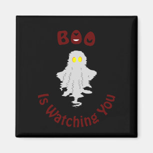 Imán de Halloween Boo te está vigilando