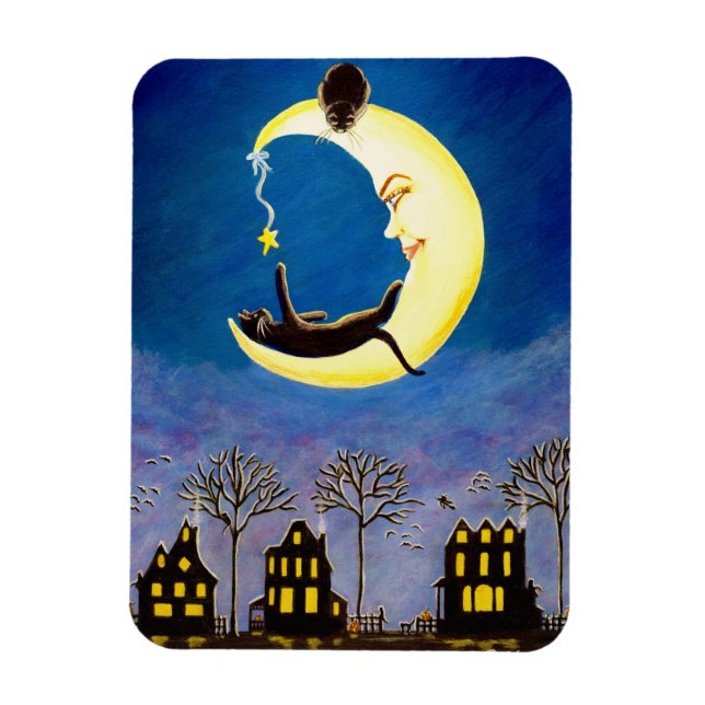 Imán de Halloween "Estrella de Salem" (Vertical)