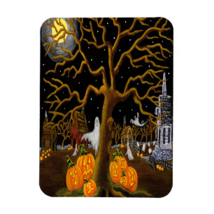 imán de Halloween "¿Has oído algo?"