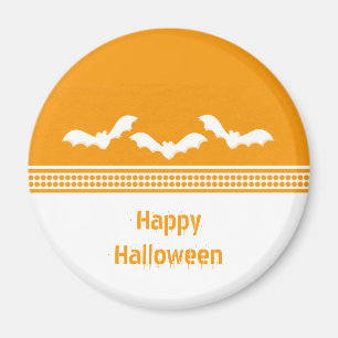 Imán de Halloween, Naranja y blanco
