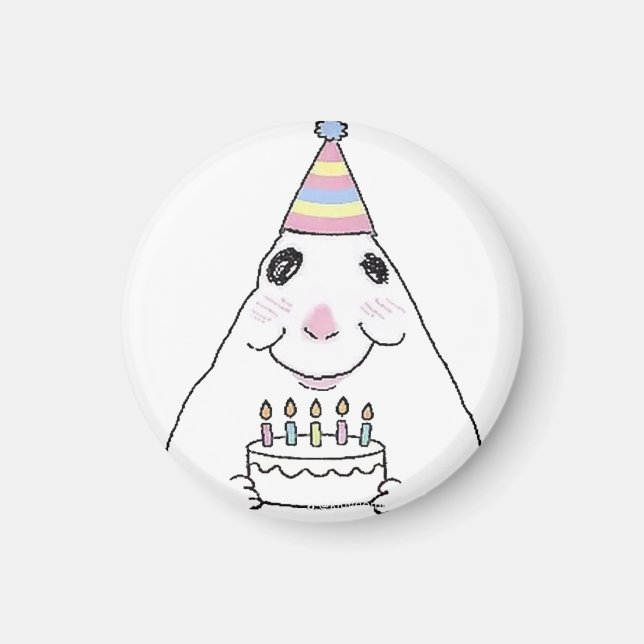 Imán de hámster divertido de cumpleaños (Frente)