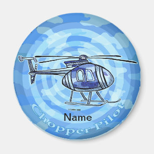 Imán de Helicóptero Cielo Azul