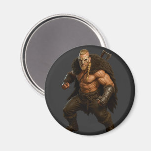 Imán de héroe bárbaro vikingo