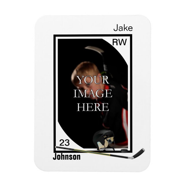 imán de hockey personalizado (Vertical)