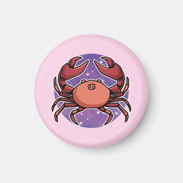 Imán de horóscopo de cumpleaños signo zodiacal, cu (Frente)