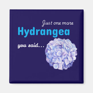 Imán de hortensia solo uno más - azul marino
