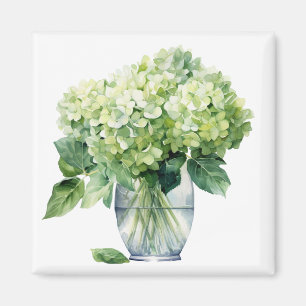 Imán de Hortensia Verde