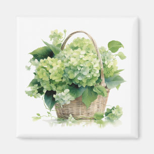 Imán de Hortensias Verdes