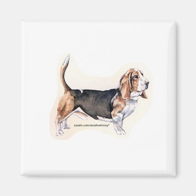 Imán de Hound Basset (Frente)