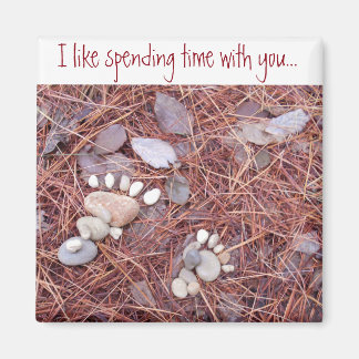 Imán de huella grande y pequeña