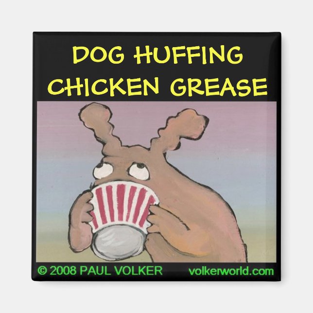 Imán de HUFFING de PERRO $3.00 (Frente)