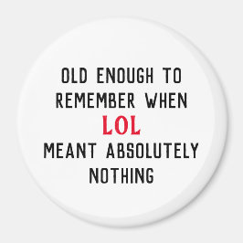 Imán de humor sobre la edad