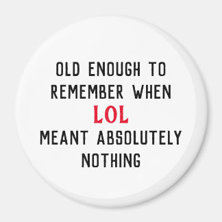 Imán de humor sobre la edad