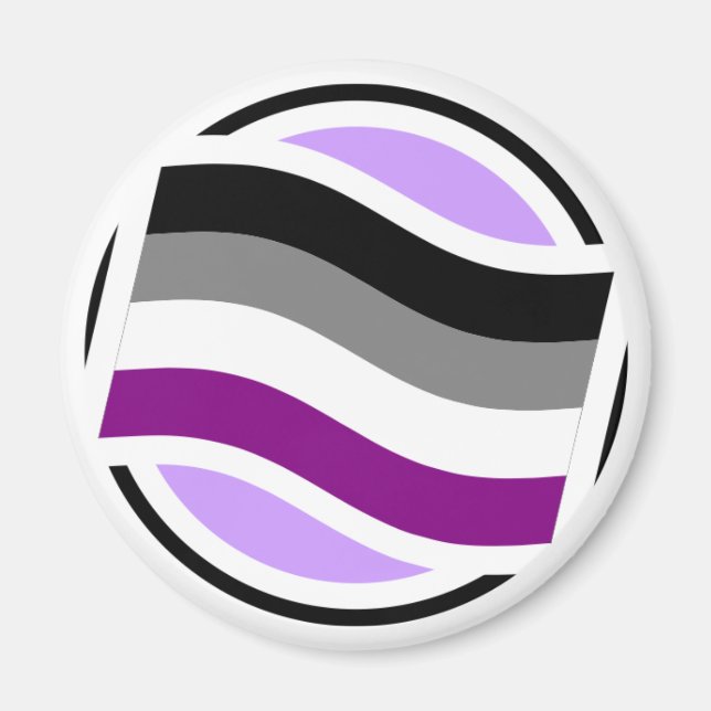 Imán de iconos de pop-up asexual (Frente)