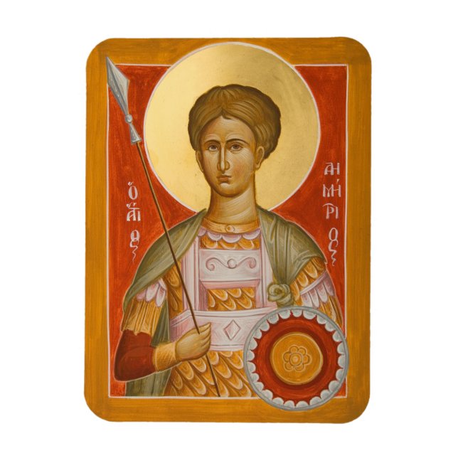 Imán de iconos de St Dimitrios (Vertical)