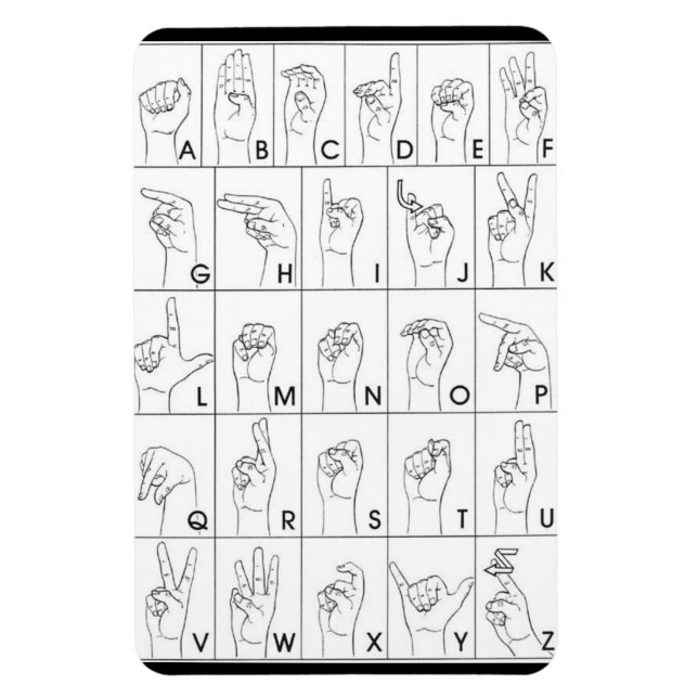 imán de IDIOMA Rótulo (Vertical)