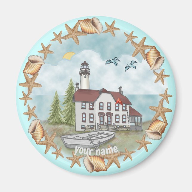 Imán de Illinois Shells Lighthouse    (Frente)