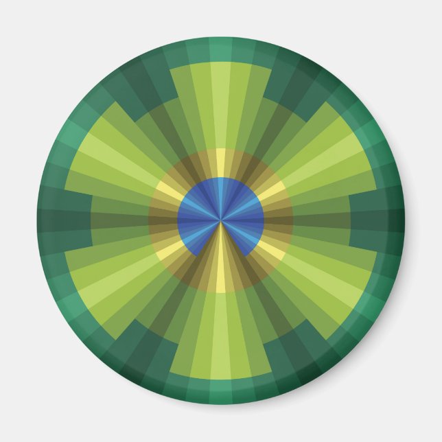 Imán de ilusión de pavo real (Frente)