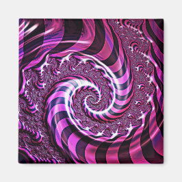 Imán de ilusión espiral rosa y negra