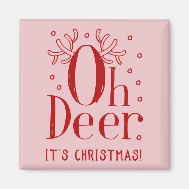 imán de ilustracion divertido para los navidades (Frente)