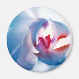 Imán de impresión de orquídeas de colores suaves