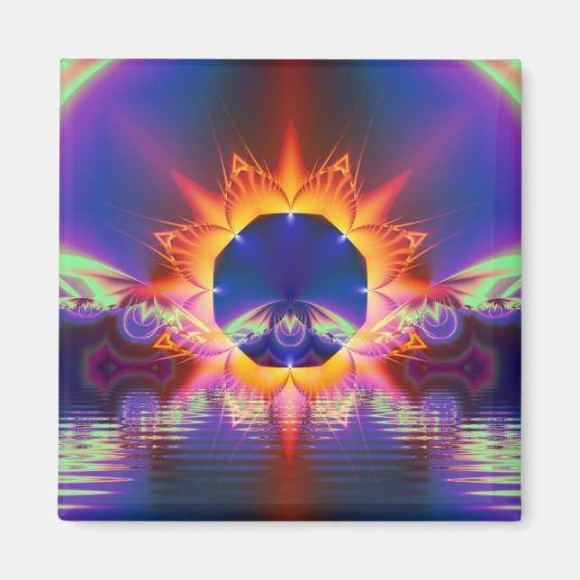 Imán de impresión fractal (Frente)