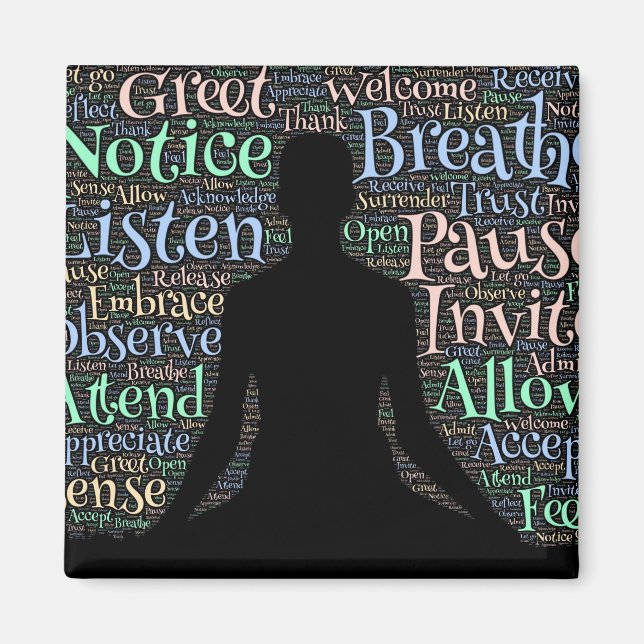Imán de inspiración de meditación (Frente)
