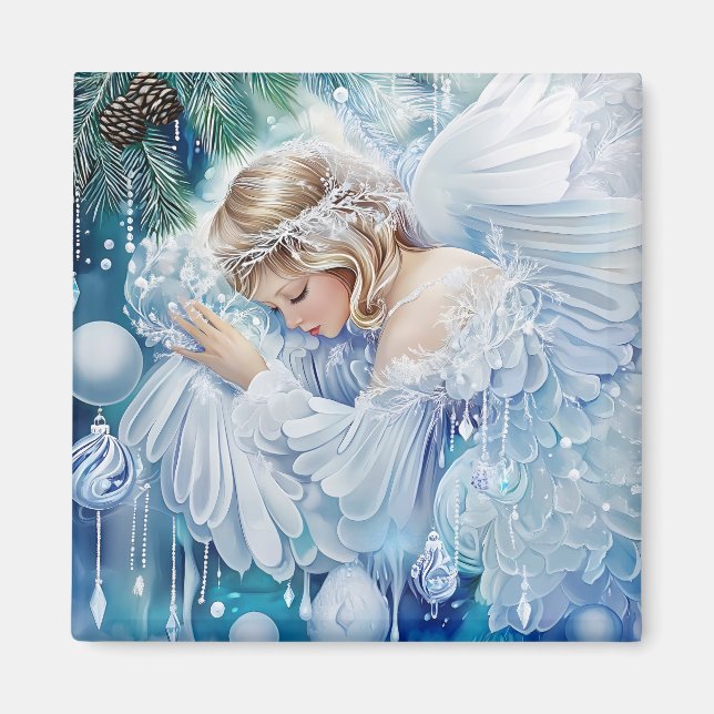 Imán de invierno azul (Frente)