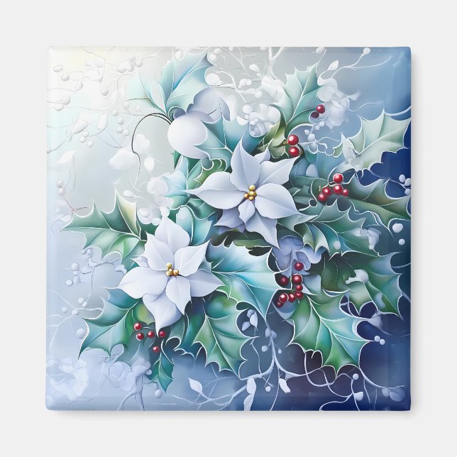 Imán de invierno azul (Frente)