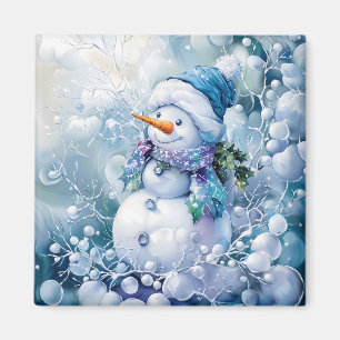 Imán de invierno azul