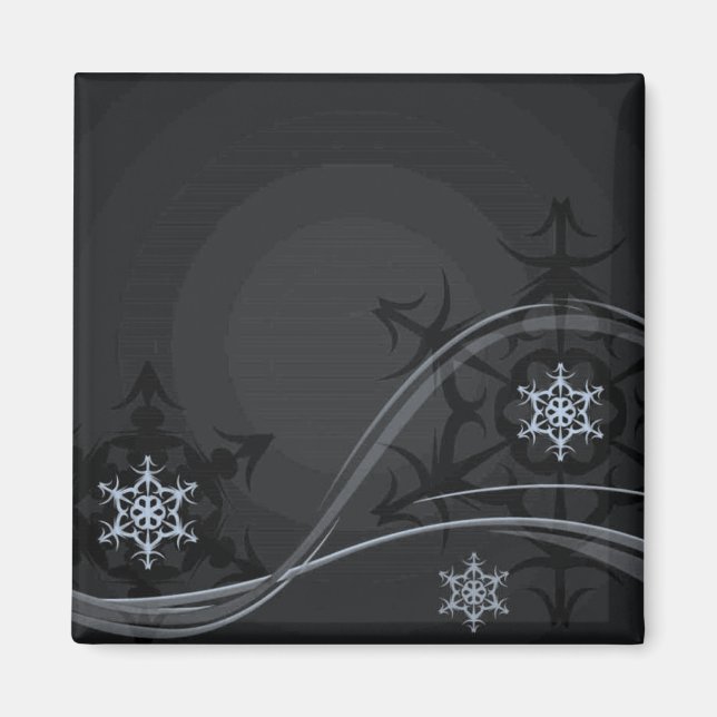 Imán de invierno azul (Frente)