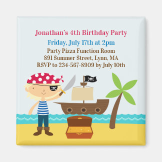Imán de invitación al Partido del Cumpleaños del P