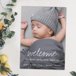 Imán de Invitación de fotos para bebés