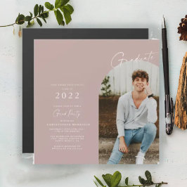 Imán de Invitación de Graduación con Foto Minimali