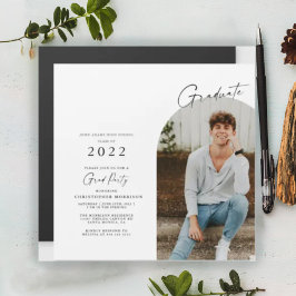 Imán de Invitación de Graduación con Foto Minimali