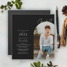 Imán de Invitación de Graduación con Foto Minimali