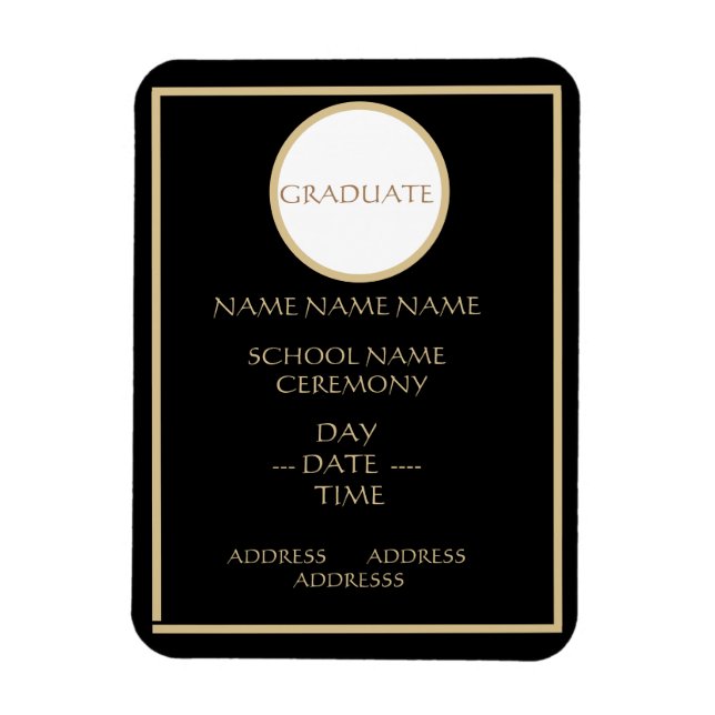 IMÁN DE INVITACIÓN DE GRADUACIÓN INSERTABLE (Vertical)