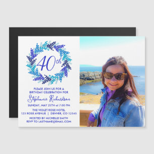 Imán de invitación fotográfica de Fiesta de cumple