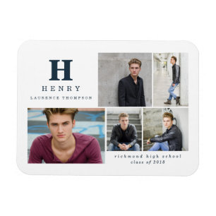 imán de invitación para graduados con fotografía m
