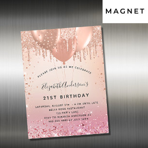 Imán de invitación para la fiesta de cumpleaños co