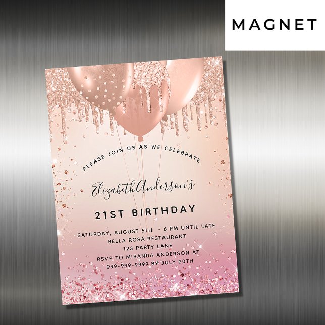 Imán de invitación para la fiesta de cumpleaños co (Subido por el creador)