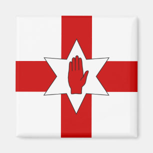 Imán de Irlanda del Norte - estrella y mano en