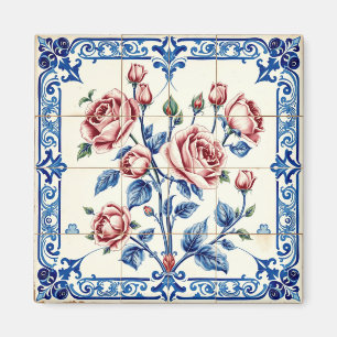 imán de jardín de rosas