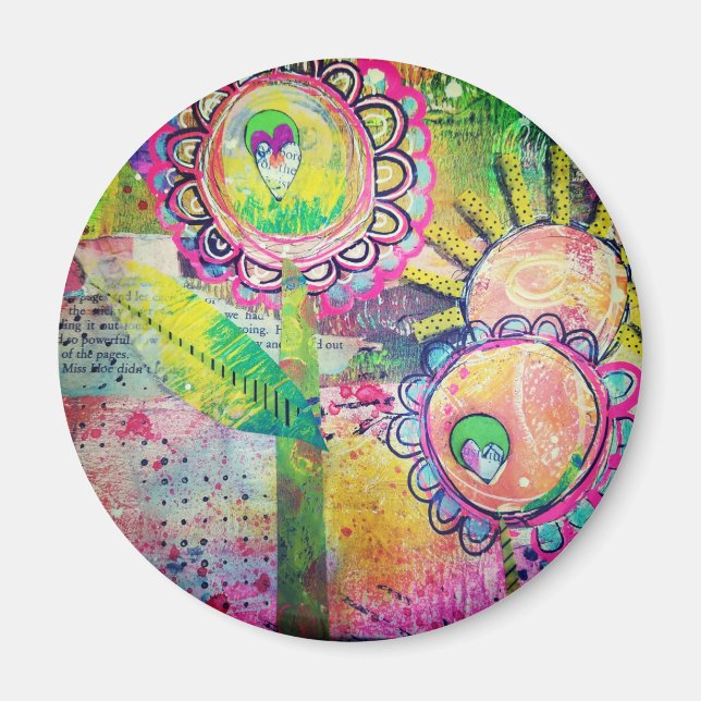 Imán de jardín mediático mixto (Frente)