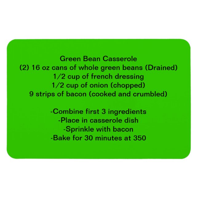 Imán de judías verdes (Horizontal)